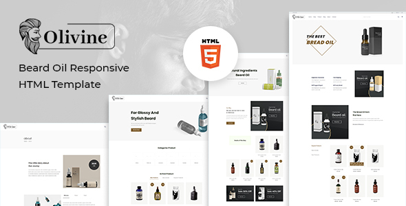 Olivine – Beard Oil HTML Template – 1 Sold!