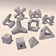 Concrete blocks - 3DOcean Item for Sale