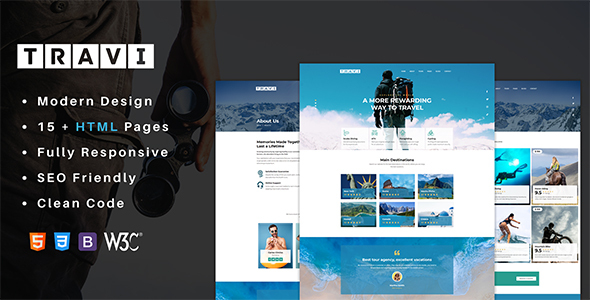 Travi - Tour Guide And Excursions HTML Template