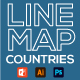 Animated line maps of countries and the world - GraphicRiver Item for Sale