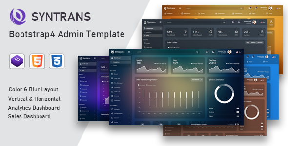 Syntrans – Bootstrap4 Admin Template