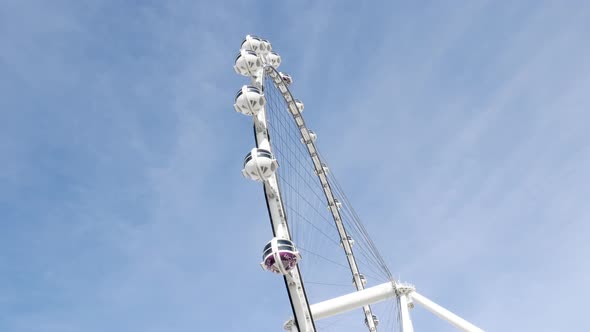 Looking up at the Ferris Wheel in Las Vegas, Nevada.