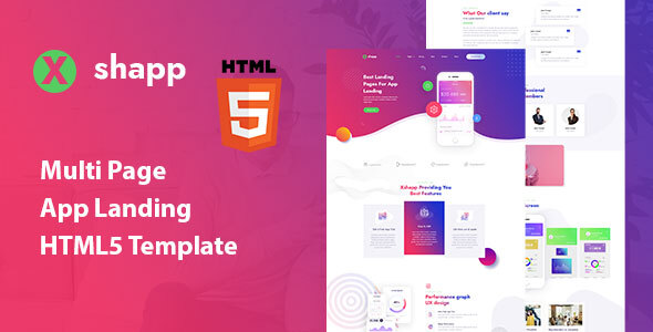 Xshapp - Multipage App Landing HTML5 Template