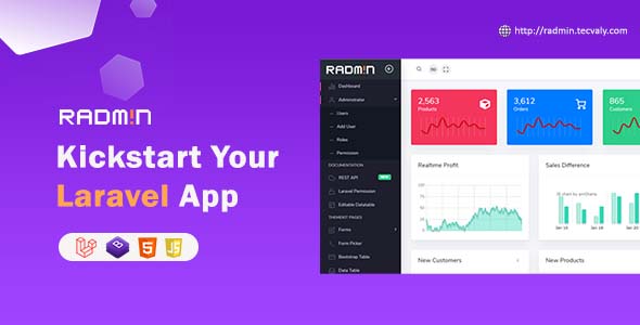 Radmin - Laravel Admin starter with REST API, User Roles & Permission