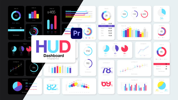 HUD Dashboard Infographics Essential Graphics for Premiere Pro