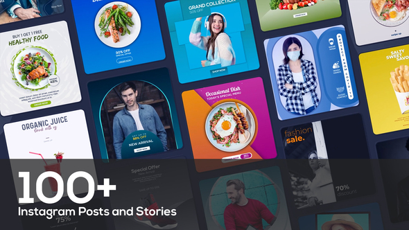 100+ Instagram Posts and Stories Suite