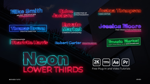 Neon Lower Thirds