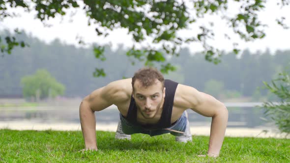 The push-up man.