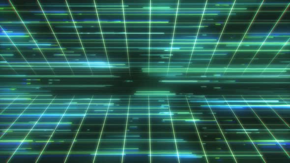 Synthwave retro grid looped background 4K