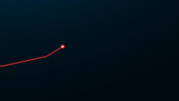 Stock market animated graphic.  Stock price chart. alt