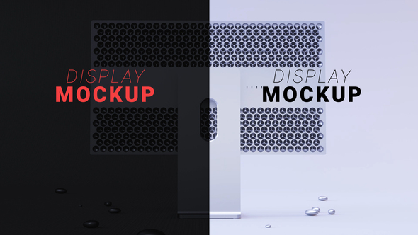 Mac Pro Display Mockup White And Black