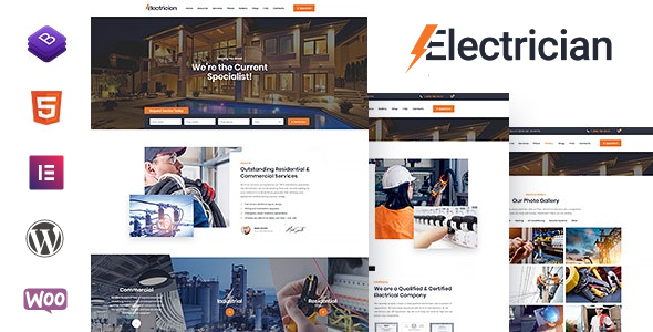 Elektryk - Motyw WordPress dotyczący usług elektrycznych