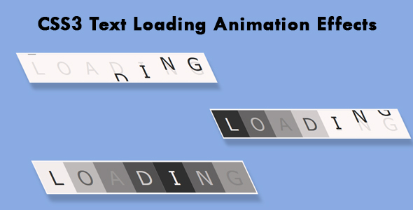 CSS3 Text Loading Animation Effects