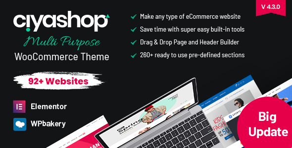 Тема WordPress CiyaShop - Responsive Multi-Purpose WooCommerce WordPress Theme
