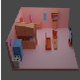 low poly room - 3DOcean Item for Sale