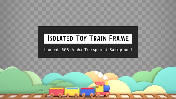 Isolated Toy Train Frame alt