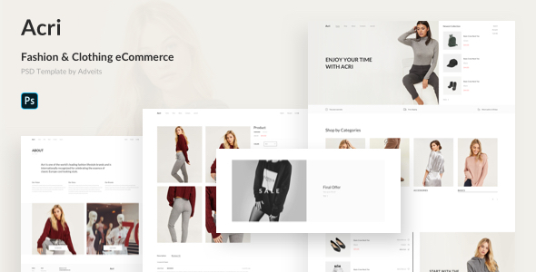 Acri - Fashion & Clothing eCommerce PSD Template