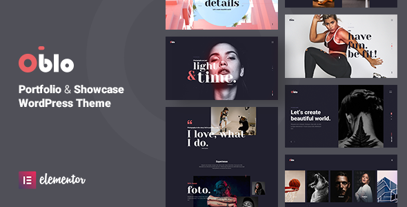 Тема WordPress Oblo - Portfolio Showcase WordPress Theme