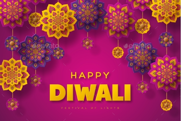 Diwali Festival Typographic Design