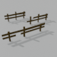 Low-Poly Style Fence - 3DOcean Item for Sale