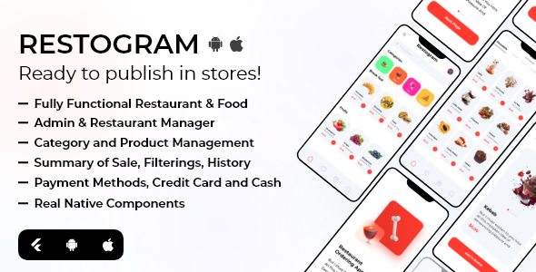 Restogram - Fully Functional Flutter Restaurant Order Application