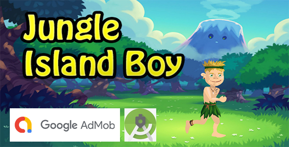 Jungle Island Boy Adventure Game - Buildbox Template + Android Project