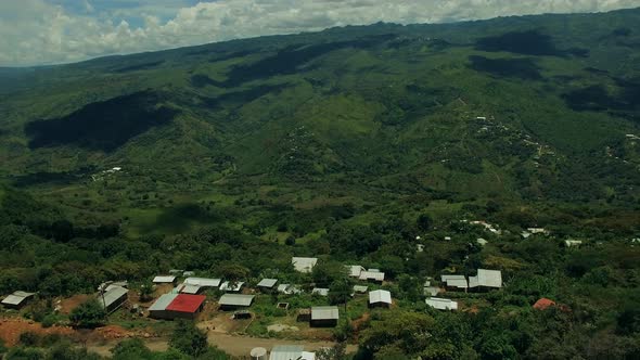 AEREALS FROM VARIOUS MAYAN NEW HOUSES IN CHIAPAS MEXICO SHOT IN 4K