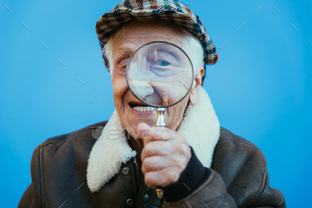  acting as an investigator with the magnifying lense