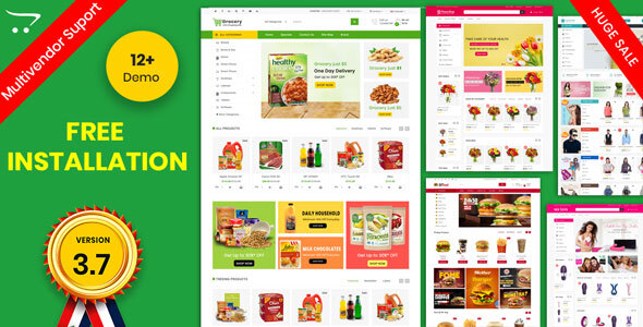 Grocery and Shopping OpenCart 3.X Multistore Theme (Shopping, Mall)