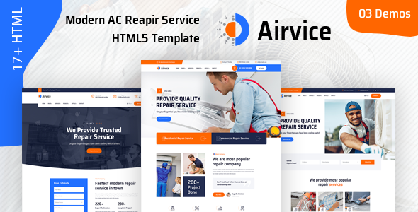 Airvice - AC Repair Services HTML5 Template