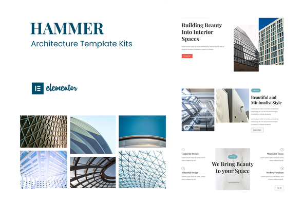 Hammer - Minimal Architecture Elementor Template Kit