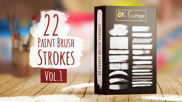 8K Paint Brush Strokes Vol.1