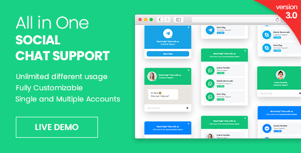 WhatsApp Chat Support & All in One - jQuery Plugin