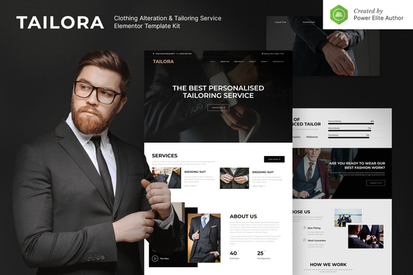 Tailora – Clothing Alteration & Tailoring Service Elementor Template Kit