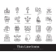 Social Media Blog Monetization Linear Icons - GraphicRiver Item for Sale