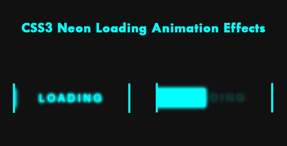 CSS3 Neon Loading Animation Effects