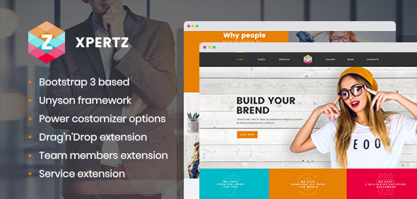 XpertZ - Corporate Multipage WordPress theme