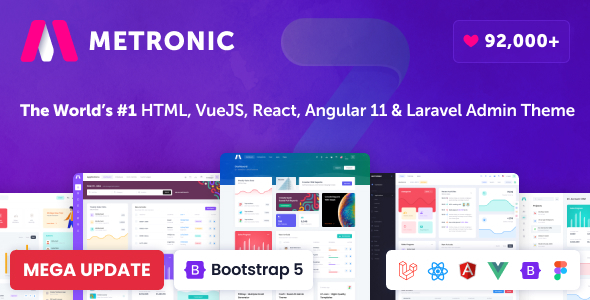 Metronic - Bootstrap 4/5 HTML, VueJS, React, Angular 11 & Laravel Admin Dashboard Theme / Themeforest