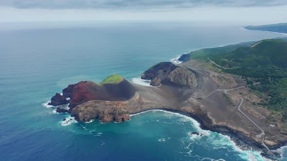 Amazing Faial Island with Capelinhos Volcano Azores Portugal Europe