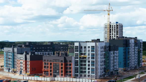 Construction of a Residential Complex in the City Time Lapse