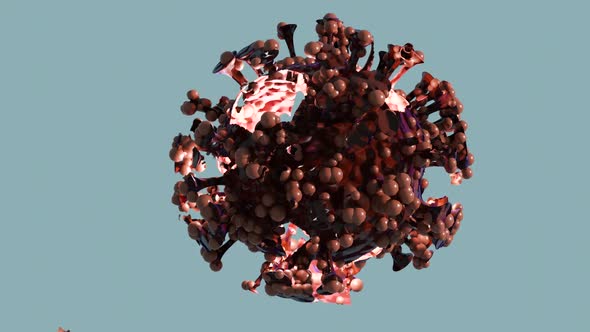Corona Virus dissolving. 3D render