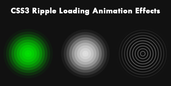 CSS3 Ripple Loading Animation Effects