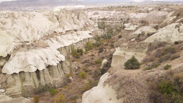 Cappadocia Landscape Aerial View. Turkey. Goreme National Park