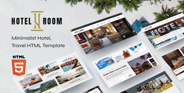 Hotel Room- Minimalist Hotel, Travel HTML Template