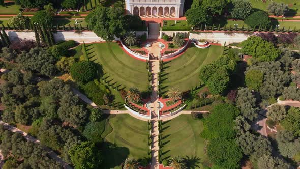 Bahai Gardens with a Birds Eye View
