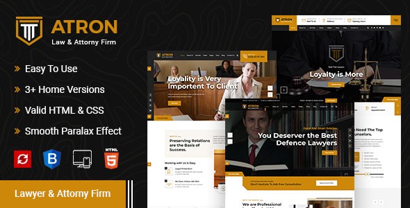 Atron – Law Firm HTML Template