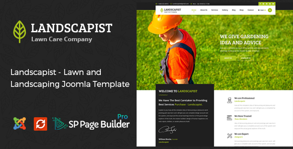 Landscapist - Szablon Joomla do trawników i kształtowania krajobrazu