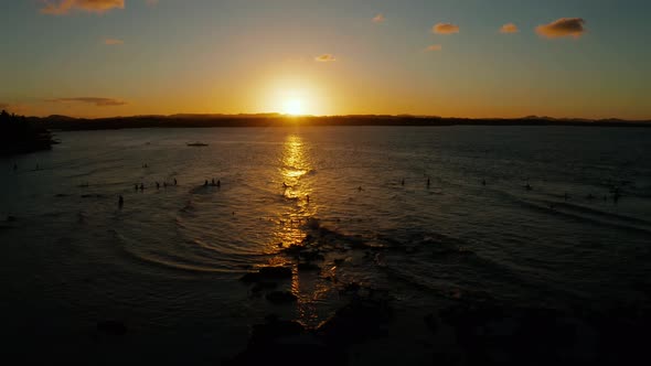 Colorful Sunset Over Tropical Islands