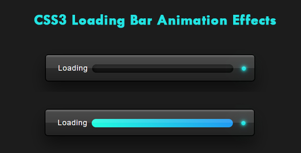 CSS3 Loading Bar Animation Effects