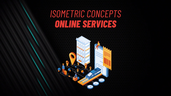 Online Services - Isometric Concept